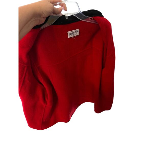 Vintage Pendleton Jacket Women's Plus Black Red Double Time Reversible Button - Picture 7 of 7